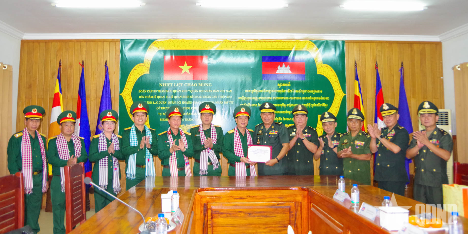 Bộ Tham mưu Quân khu 7 tăng cường hợp tác với Sư đoàn Can thiệp số 2, Quân đội Hoàng gia Campuchia